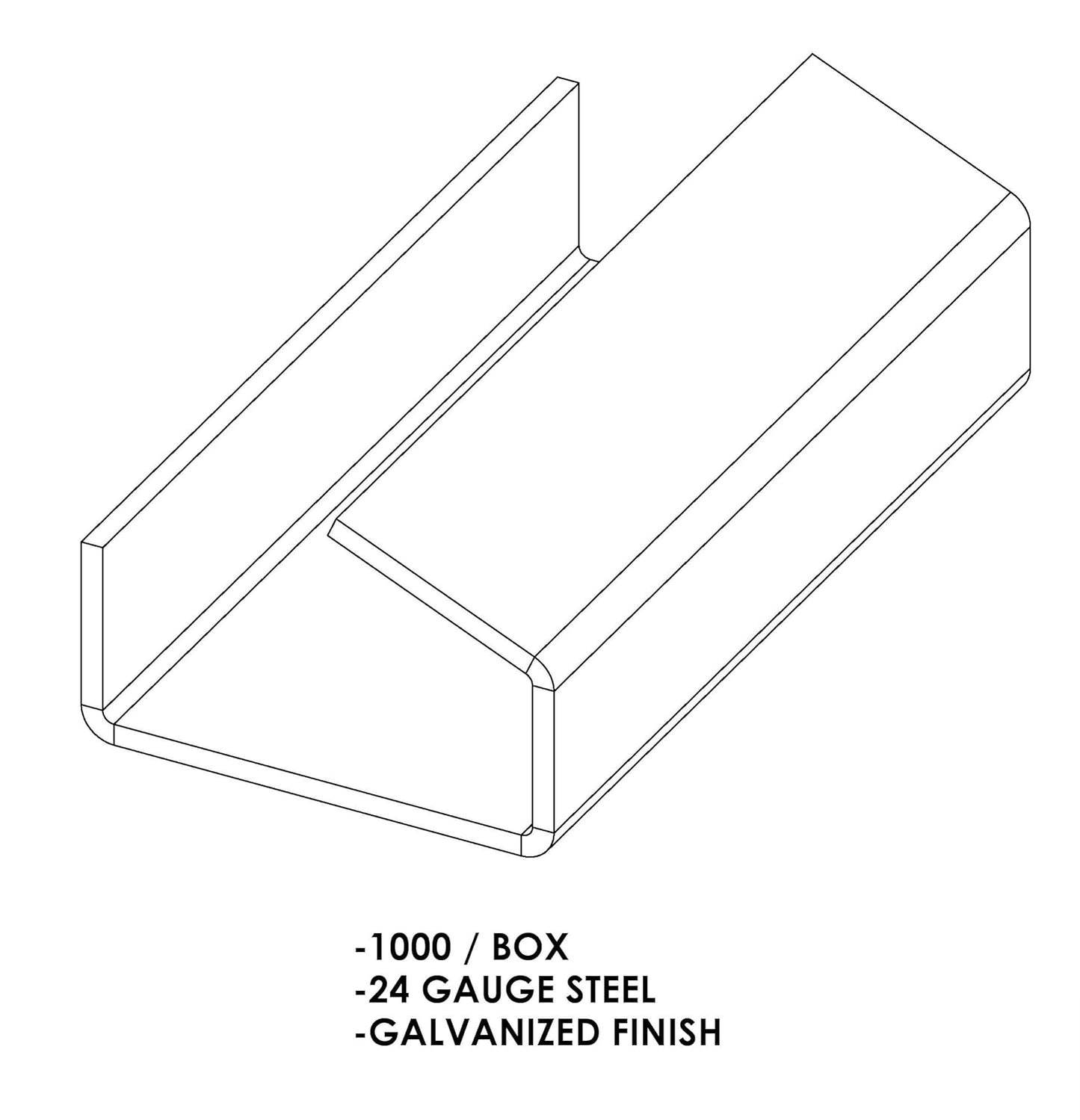 (1,000) 1/2" Open Plastic Strapping Seals for Polypropylene or Polyester Strap - Snap On - P12SO2