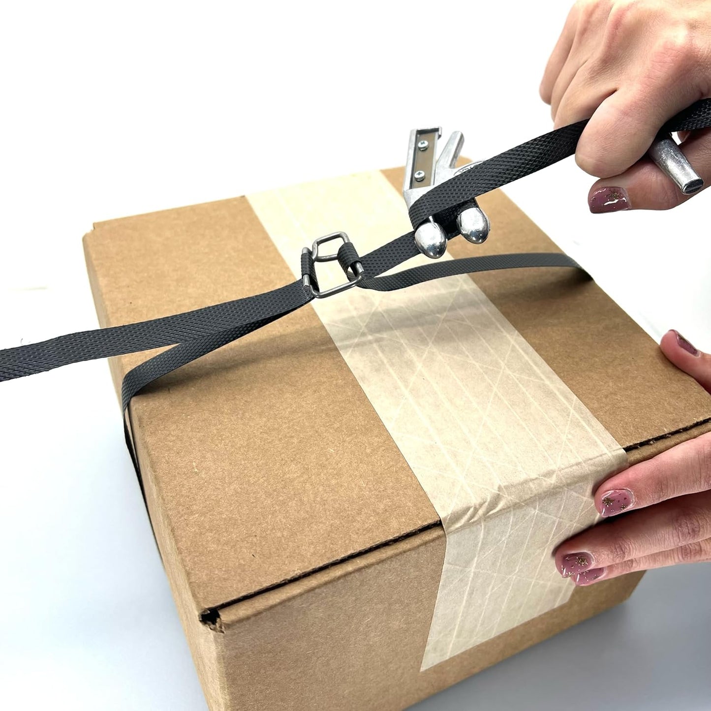 Portable Poly Strapping Kit - 1/2" Polypropylene Mini-Coil, Tool, Buckles - PPCB01-WB