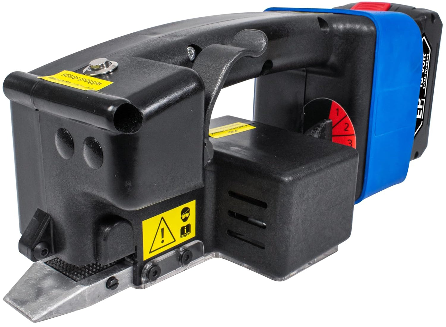 Battery Operated Sealer for 1/2" - 3/4" Polyester Strapping - Polyester Friction Welder for Flat Package Loads- EP-1265 - Made in USA