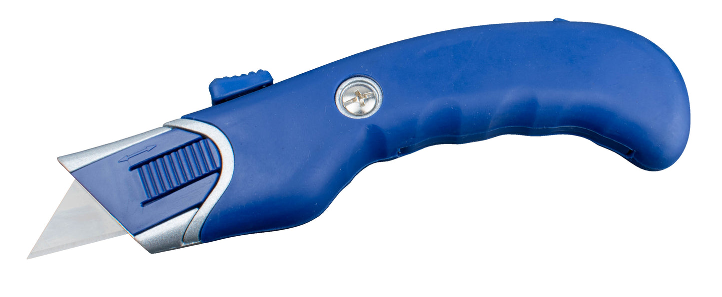 Auto-Retracting Utility Knife w/Ergonomic Comfort Grip & Blade Storage - Quick Blade Change - EP-250