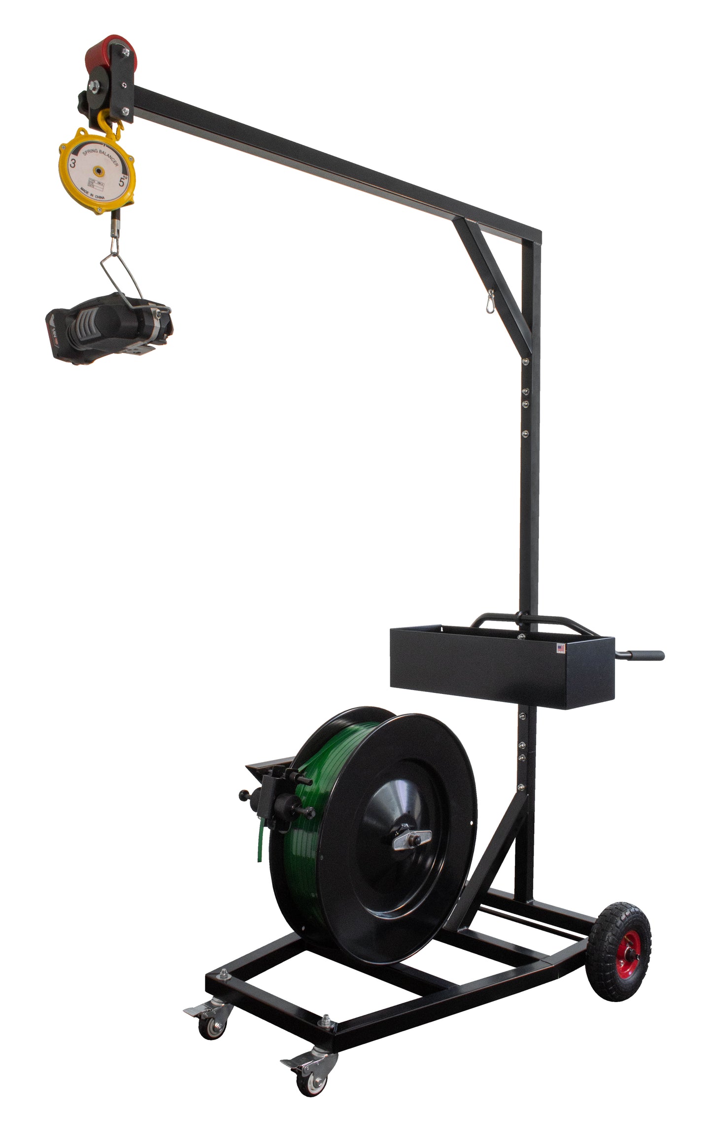 Heavy Duty Tool Balancer Strapping Dispenser for Steel & Poly Strap - Made in USA- EP -3550