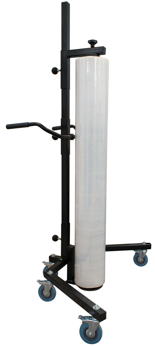 Mobile Vertical Pallet Wrapping Dispenser - Fits Rolls from 48" to 72" - EP-795 - Made in USA