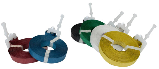 Strapping Pre Cuts - 17ft. of Strapping with Attached Plastic Buckle - 1/2" x 17' - P12PC2 - Case of 500 - Multiple Colors
