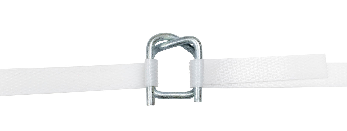 Heavy Duty Galvanized 1/2" Wire Buckles for Cord Strapping - Box of 1,000 - P12WB3-GA