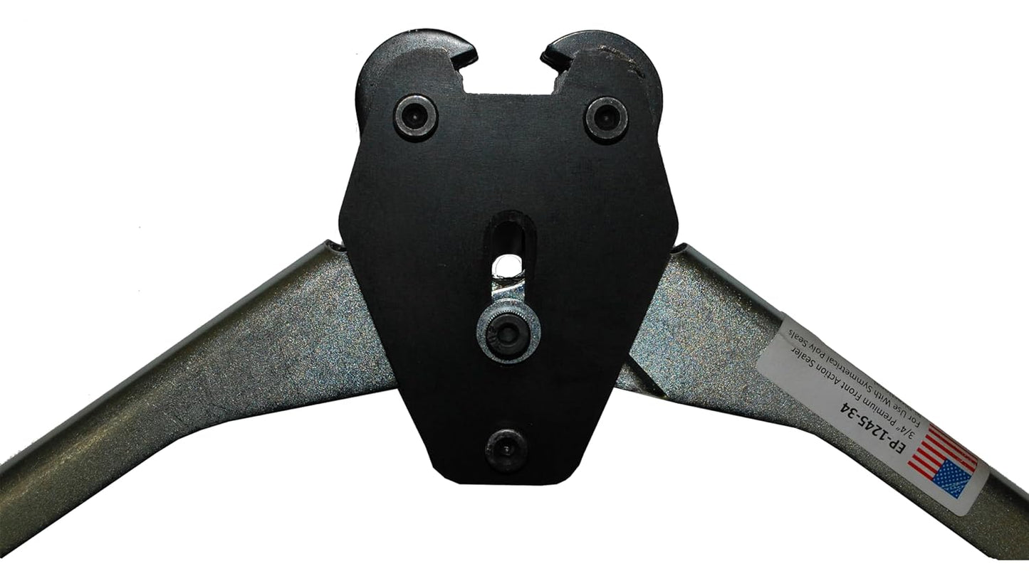 Symmetrical Front Action Polyester Strapping Sealer - for 5/8" or 3/4" Wide Poly Strap - Use with Symmetrical Seals - EP-1245 - Made in USA